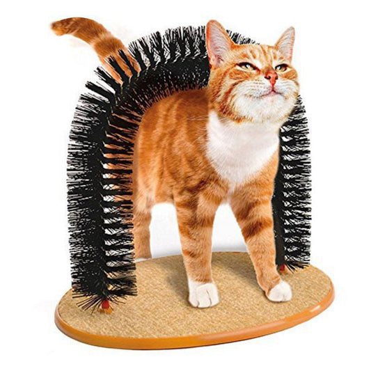 2-in-1 Cat Grooming Arch & Scratcher Toy - Satisfaction For