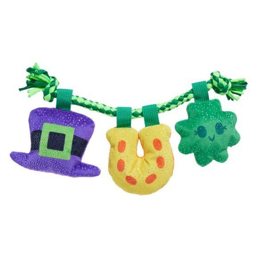 Tuggy Charms St. Patrick's Day Plush Rope Dog Toy