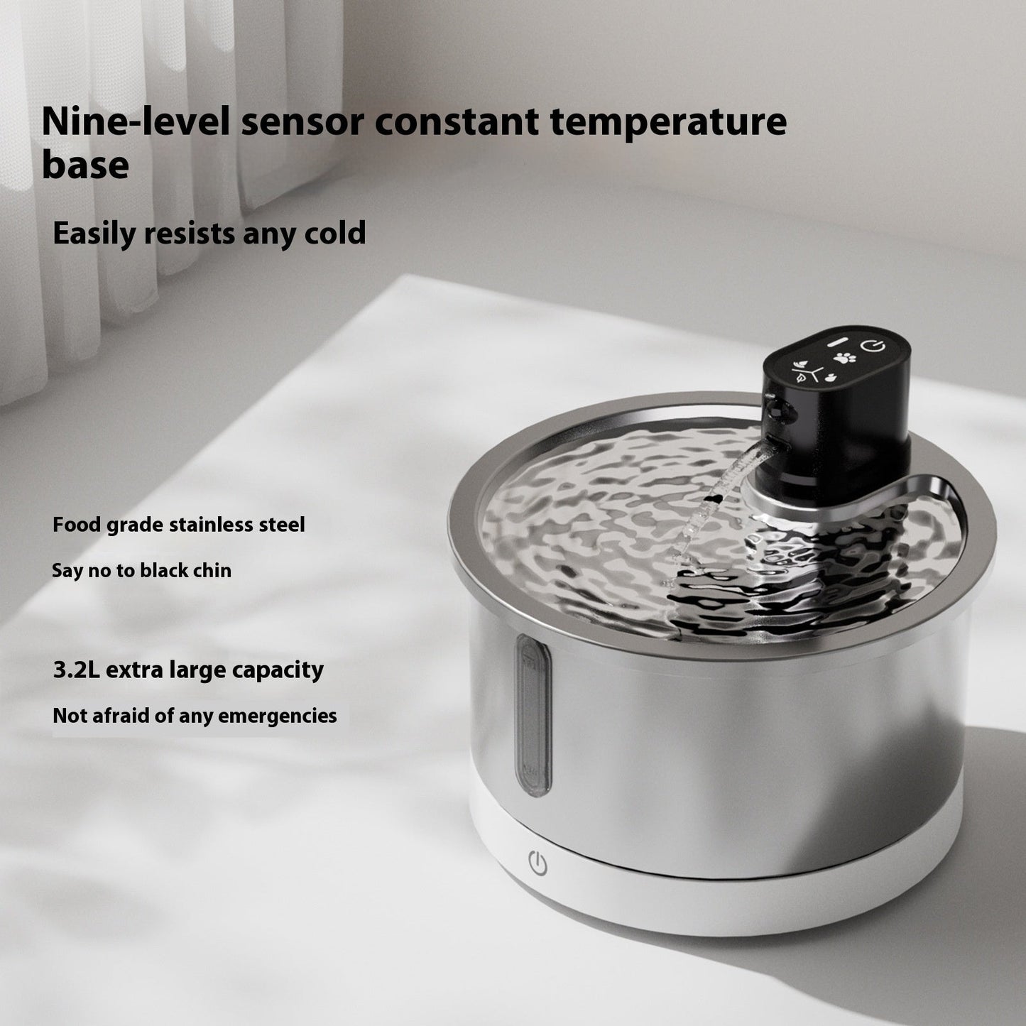 Cat Water Fountain Stainless Steel Constant Temperature