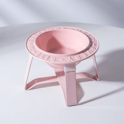 UFO Ceramic Cat Bowl Dog Bowl Rack Neck Protection