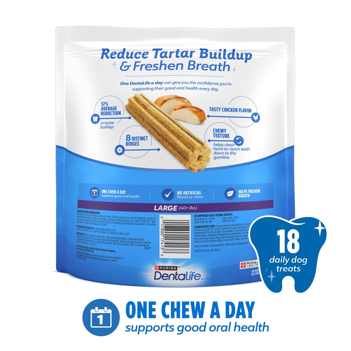 Purina Dental Chews Chicken Large Dogs 21.7 Oz ✅