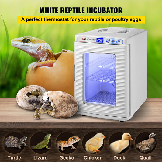 Digital Reptile Incubator - 25L White Egg Heating & Cooling