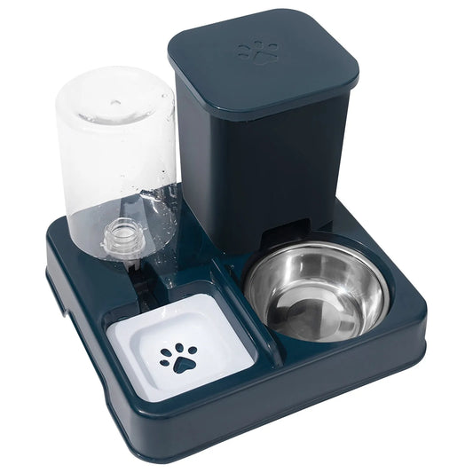 ‌Automatic Cat Feeder and Water Dispenser 2 in 1 Large Capacity Pet Food Bowl Drinker for Small Medium Cats Dogs Pet Supplies