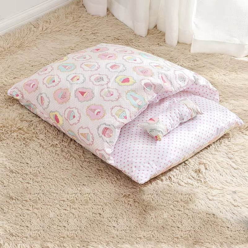 Removable Dog Cat Bed Cat Sleeping Bag Sofas Mat Winter Warm Cat House Small Pet Bed Puppy Kennel Nest Cushion Pet Sofa Products - Purrfect Pet Kingdom