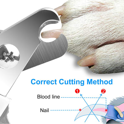 Dog Nail Clippers Pet Cat Nail Toe Trimmer Stainless Steel