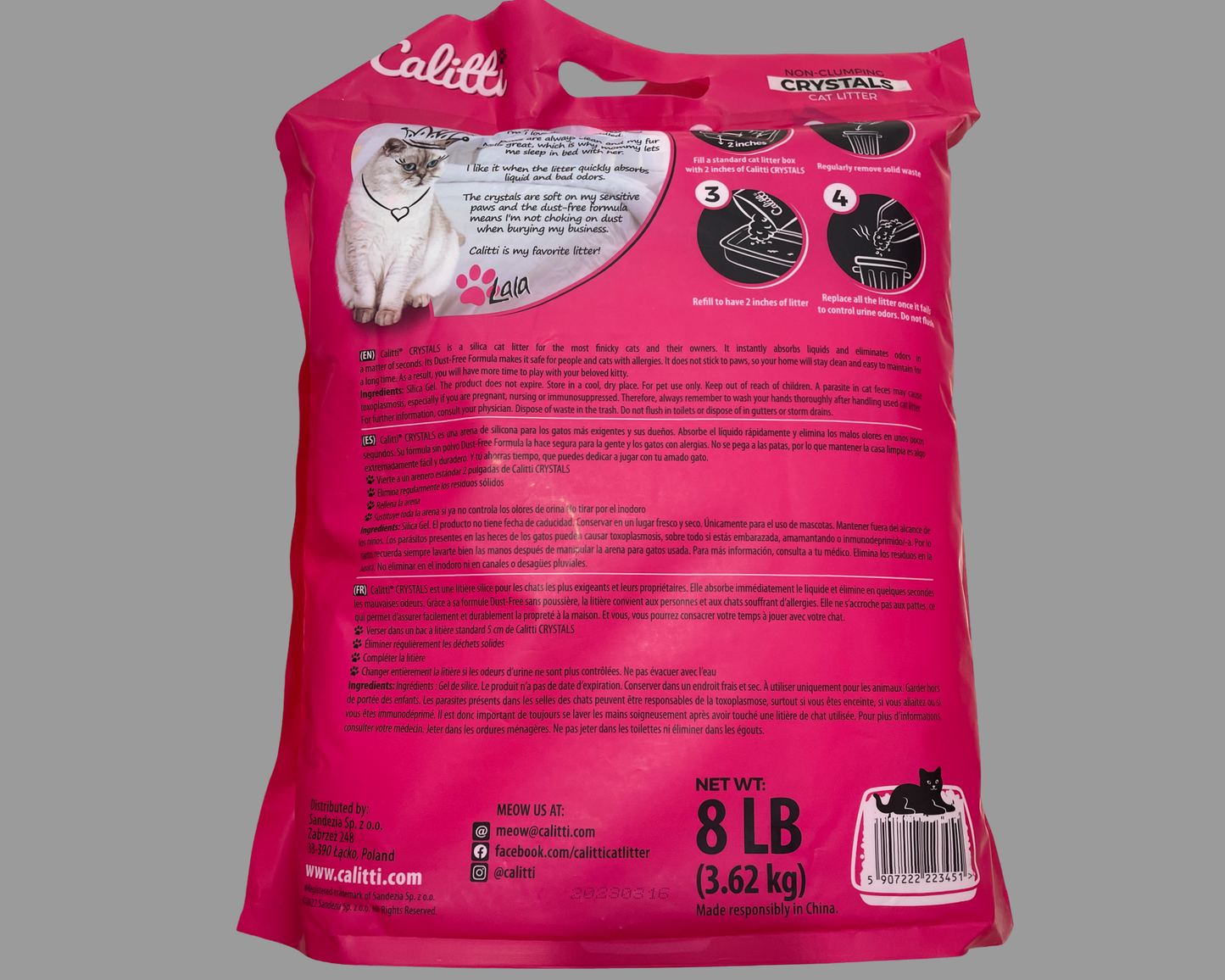 Calitti CRYSTALS Non-Clumping Unscented 8 LB #223451 | Purrfect