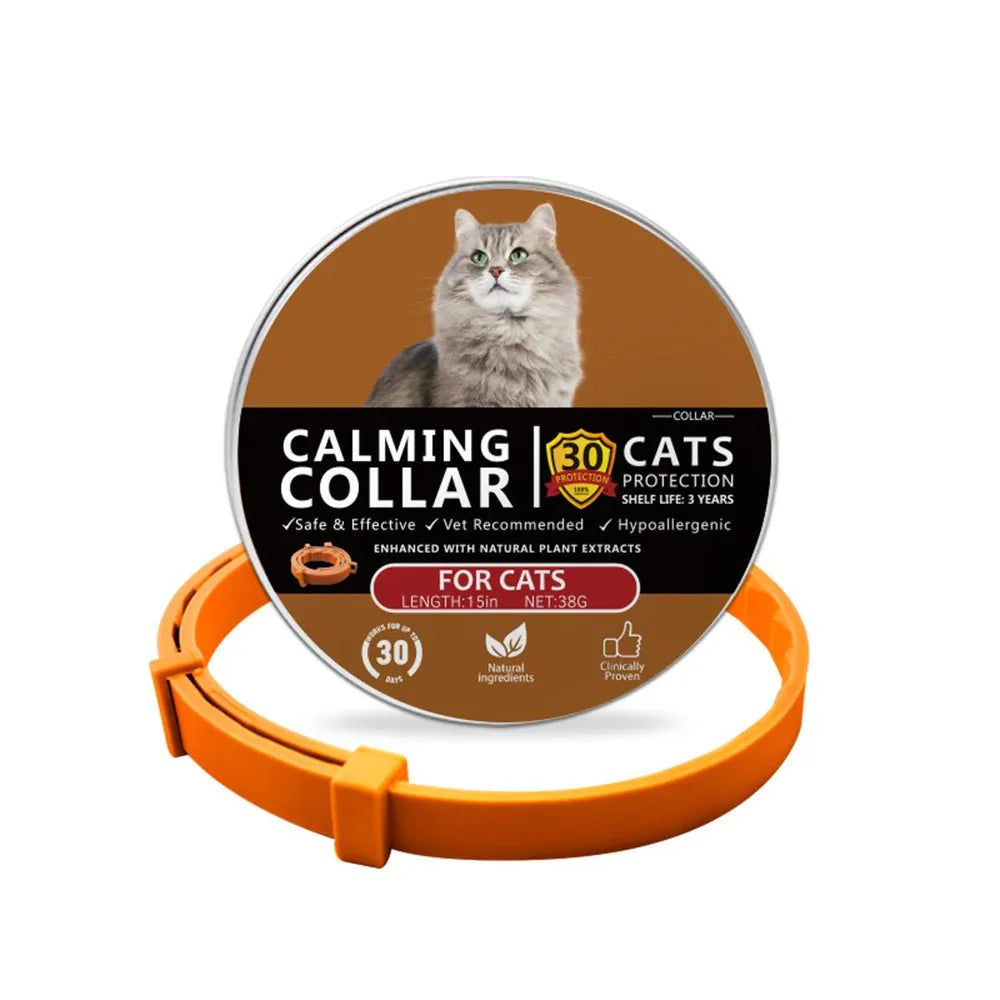 Purrfect Pet Kingdom Calming Collar for Cats, an effective stress relief pet collar with natural plant extracts