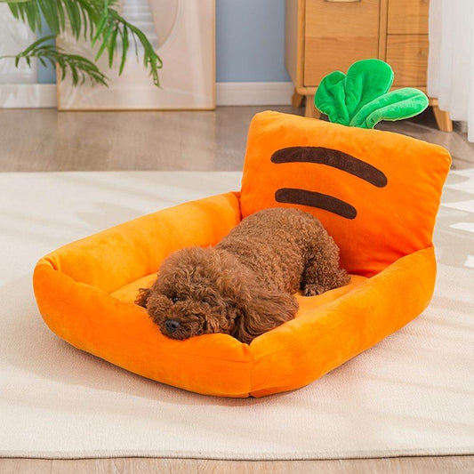Purrfect Pet Kingdom Carrot Shaped Pet Bed for Cats Purrfect Pet Kingdom