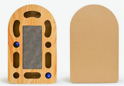 Purrfect Pet Kingdom cat activity pad for indoor cats with wooden frame and interactive balls