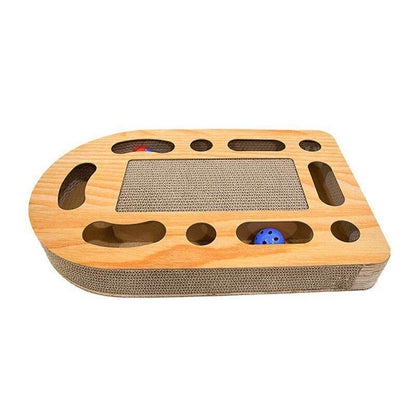 Purrfect Pet Kingdom Cat Scratcher with Catnip Activity Pad for Indoor Cats yellow Purrfect Pet Kingdom