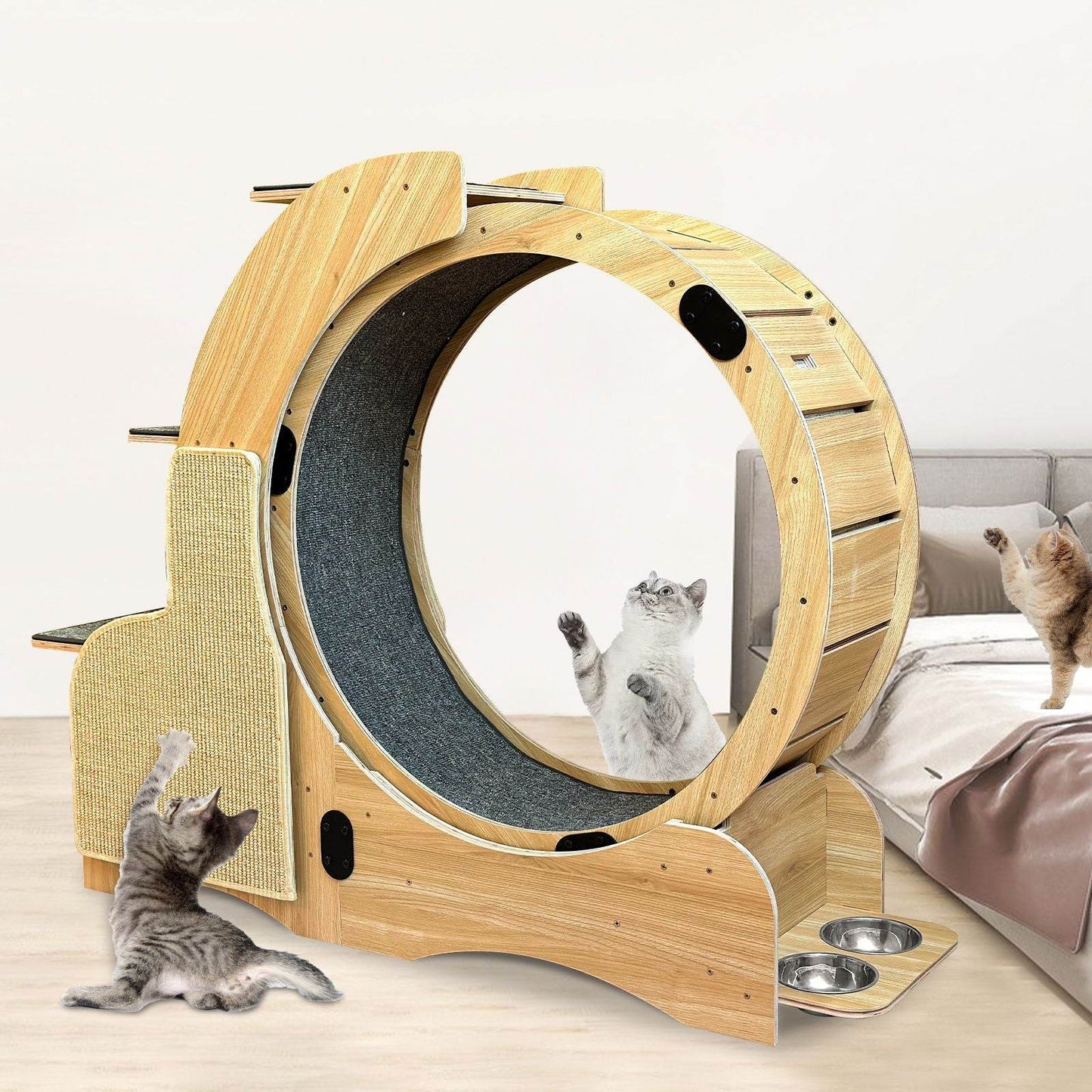 Purrfect Pet Kingdom Cat Activity Wheel with Scratcher Purrfect Pet Kingdom