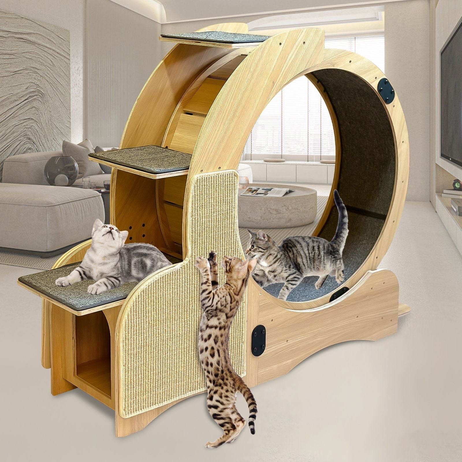 Purrfect Pet Kingdom Cat Activity Wheel with Scratcher Purrfect Pet Kingdom