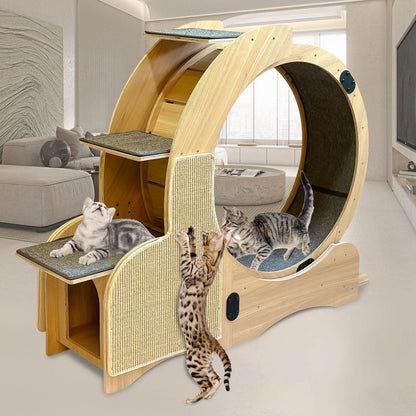 Purrfect Pet Kingdom Cat Activity Wheel with Scratcher Purrfect Pet Kingdom