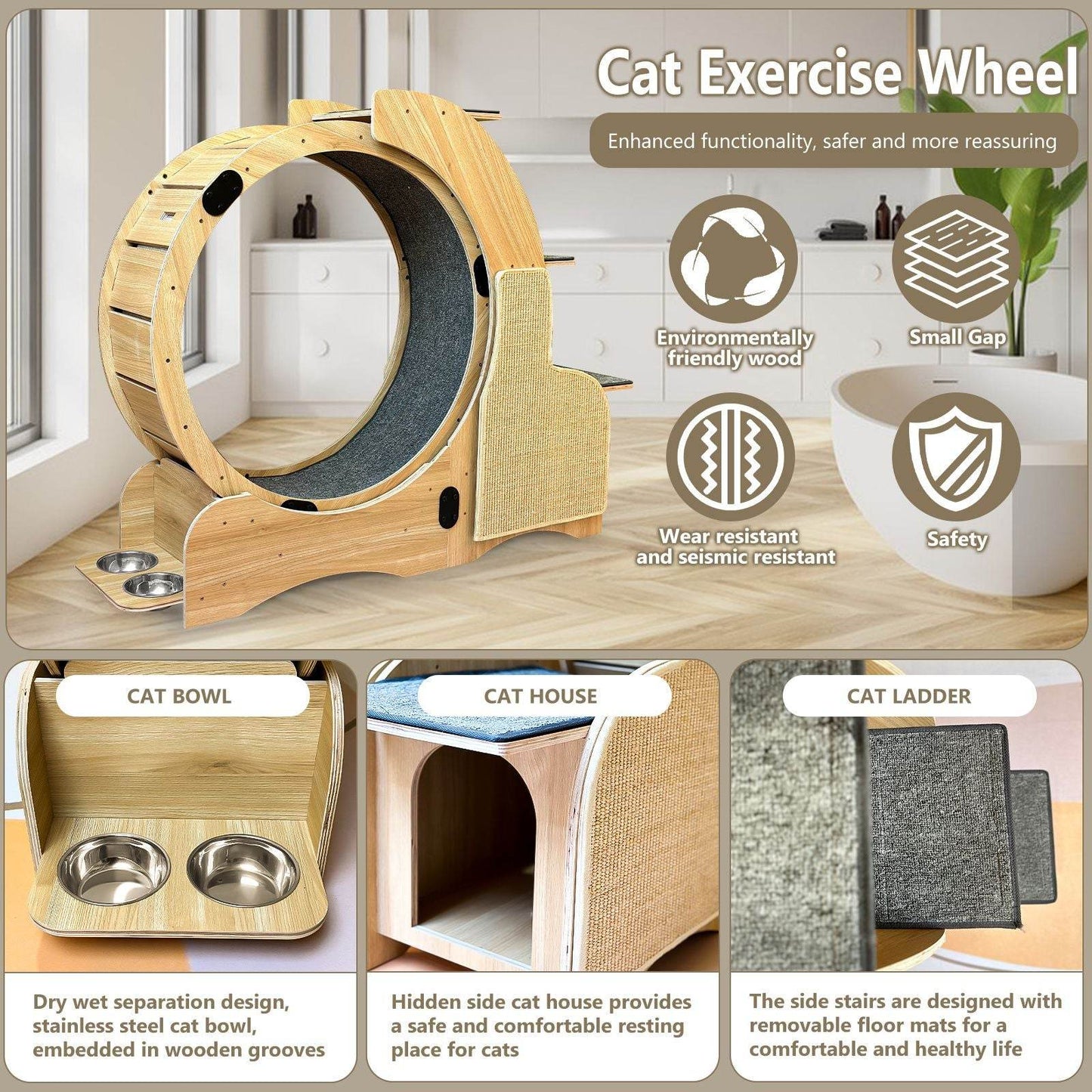 Purrfect Pet Kingdom Cat Activity Wheel with Scratcher Purrfect Pet Kingdom