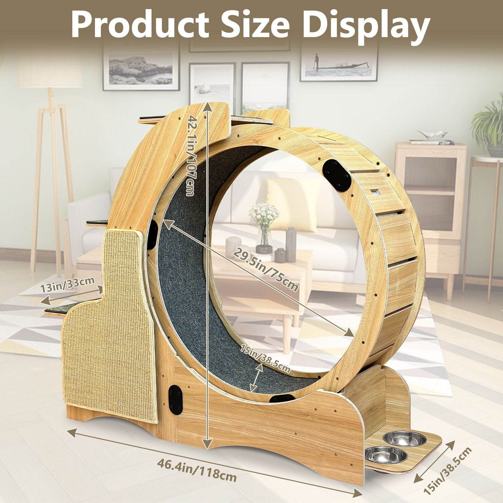 Purrfect Pet Kingdom Cat Activity Wheel with Scratcher Purrfect Pet Kingdom