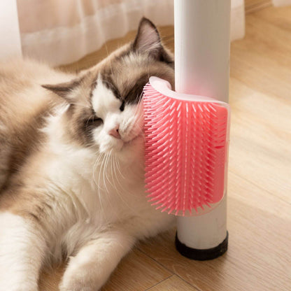 Purrfect Pet Kingdom Cat Wall Massage Brush for Grooming Pink Purrfect Pet Kingdom