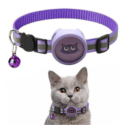 Purrfect Pet Kingdom Cat Collar for Apple AirTag - Red Pet Supplies Purple Purrfect Pet Kingdom