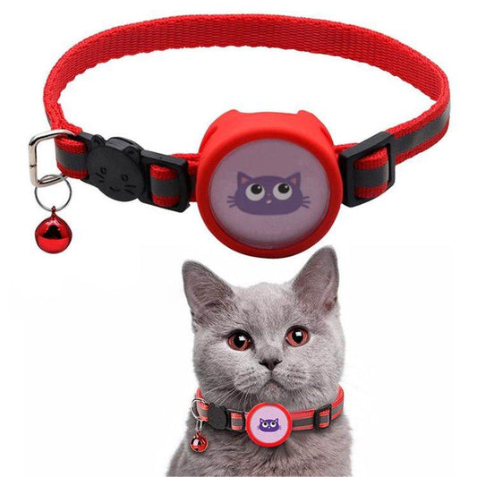 Purrfect Pet Kingdom Cat Collar for Apple AirTag - Red Pet Supplies Red Purrfect Pet Kingdom