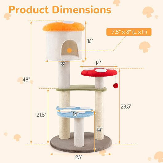 Tail Chasers Cat Condo for Playful Cats with Multiple Levels and Soft Perches