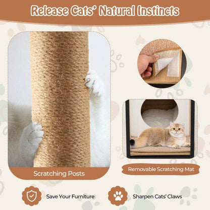 Purrfect Pet Kingdom Cat Condo Side Table with Scratcher Purrfect Pet Kingdom