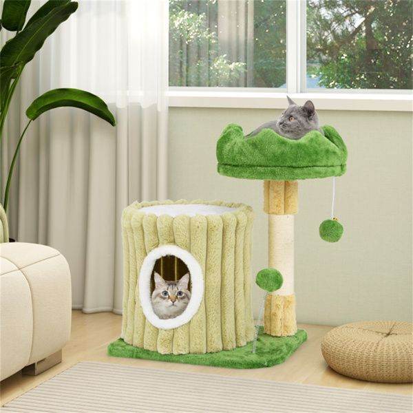 Purrfect Pet Kingdom Cat Condo with Sisal Post and Toys Purrfect Pet Kingdom