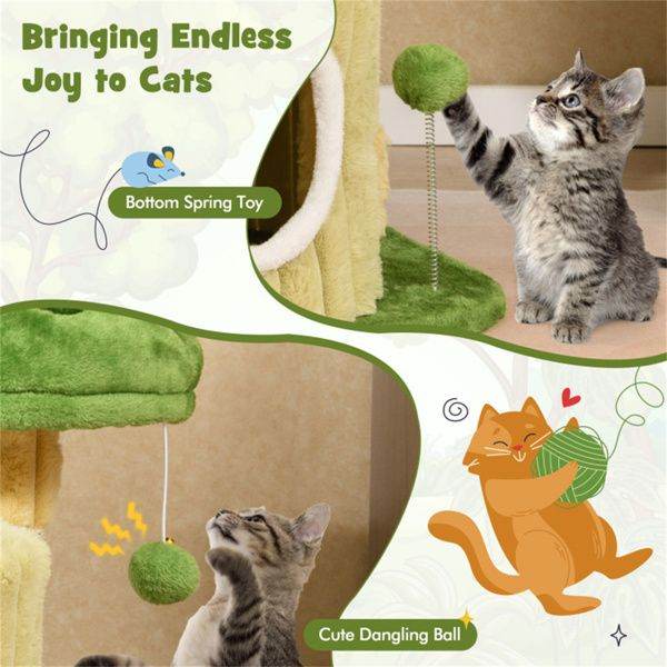 Purrfect Pet Kingdom Cat Condo with Sisal Post and Toys Purrfect Pet Kingdom