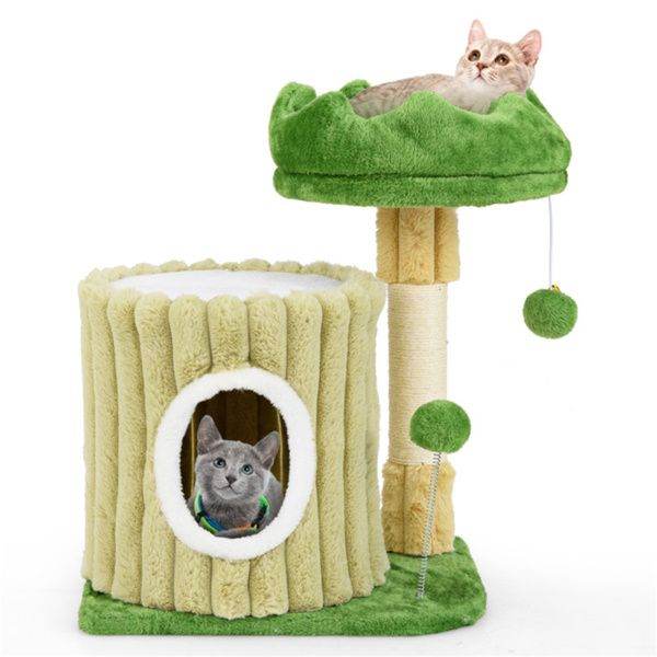 Purrfect Pet Kingdom Cat Condo with Sisal Post and Toys Purrfect Pet Kingdom