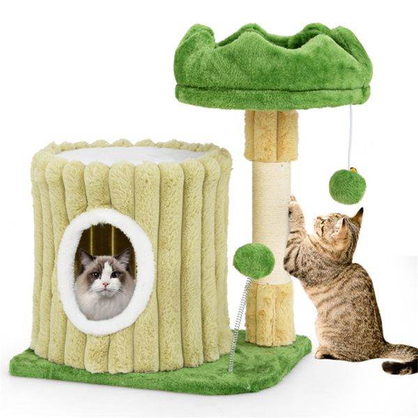 Purrfect Pet Kingdom Cat Condo with Sisal Post and Toys as picture Purrfect Pet Kingdom