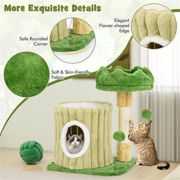 Purrfect Pet Kingdom Cat Condo with Sisal Post and Toys Purrfect Pet Kingdom
