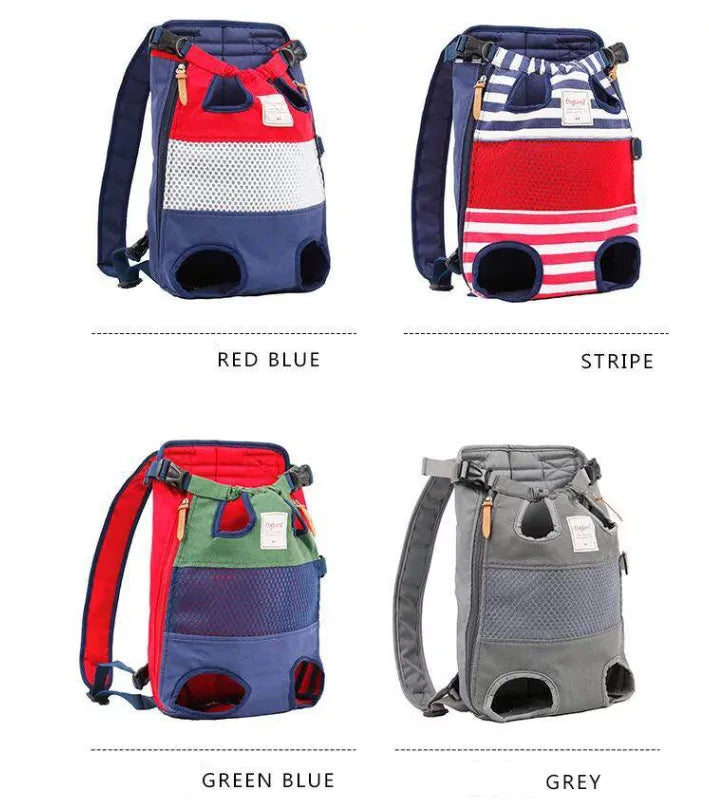 Furr Baby Gifts Cat Dog Carrier Front Backpack in green and blue, perfect for pet travel, featured in Shopify Collective.