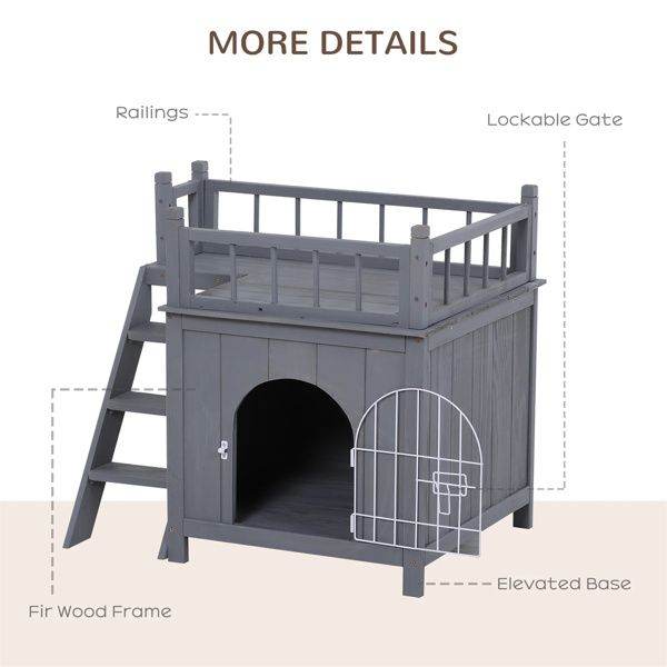 Purrfect Pet Kingdom Cat House with Lockable Door Purrfect Pet Kingdom