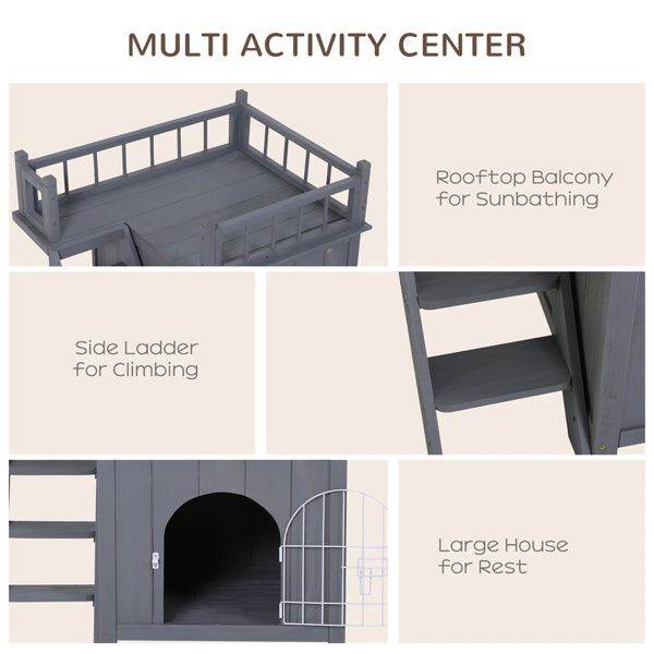 Purrfect Pet Kingdom Cat House with Lockable Door Purrfect Pet Kingdom
