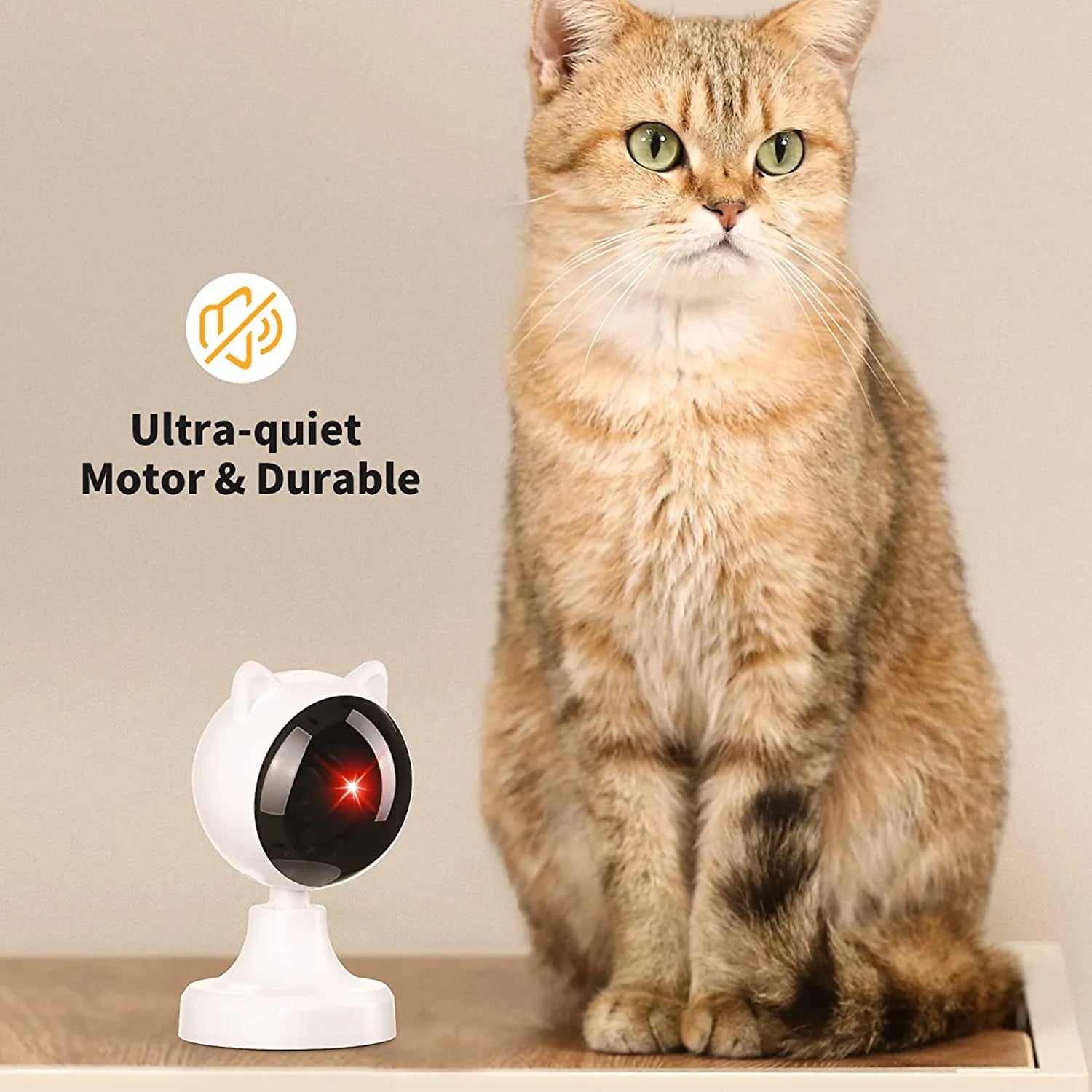 Interactive cat laser pointer toy automatic with ultra-quiet motor for endless playtime fun