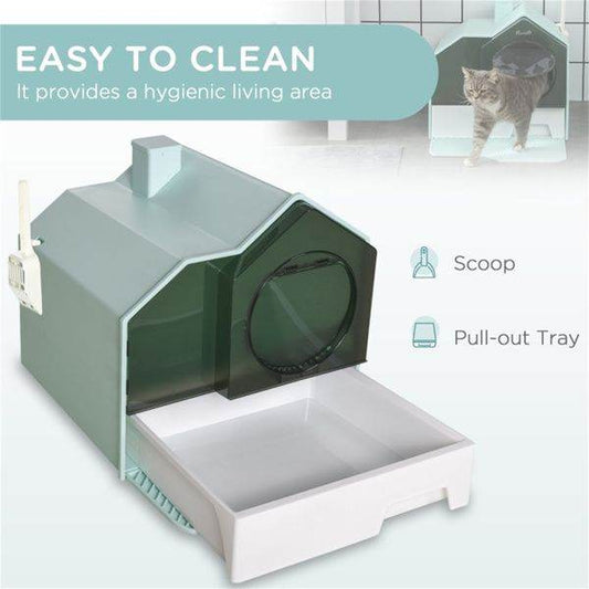 Purrfect Pet Kingdom Cat Litter Box with High Sides Purrfect Pet Kingdom