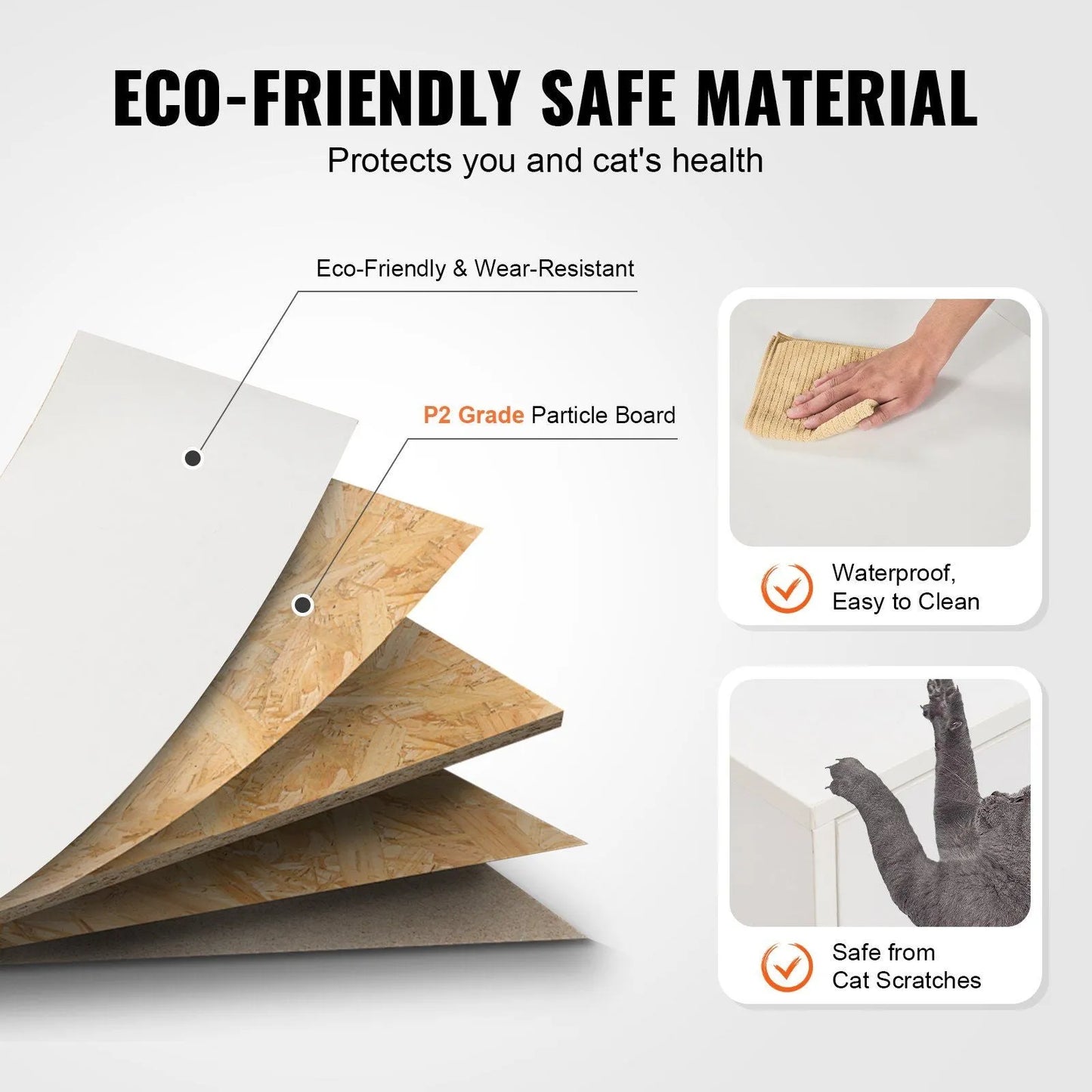 Wooden Cat Litter Box Enclosure by Berry Charmz, 57.9 inches, stylish furniture for discreet cat litter storage.