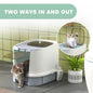 Purrfect Pet Kingdom Cat Litter Box Enclosure with Dual Entry as picture Purrfect Pet Kingdom
