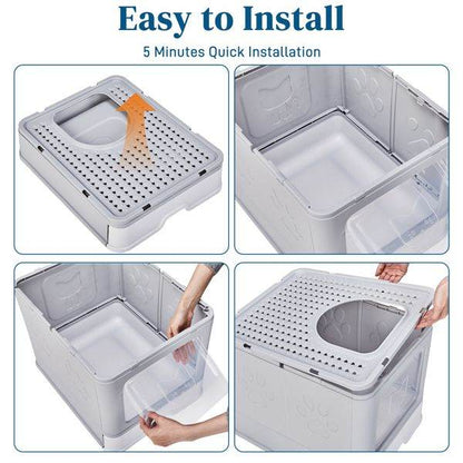 Purrfect Pet Kingdom Cat Litter Box with Lid and Cover Purrfect Pet Kingdom