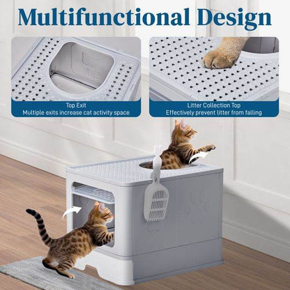 Purrfect Pet Kingdom Cat Litter Box with Lid and Cover Purrfect Pet Kingdom
