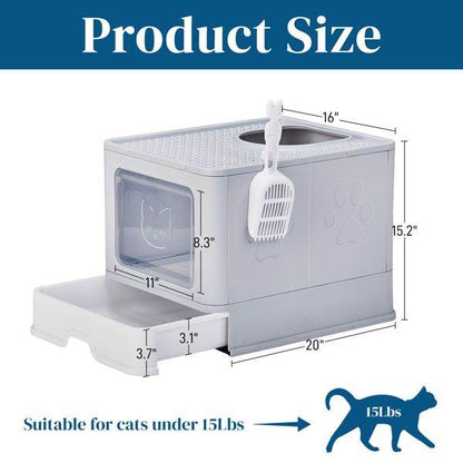 Purrfect Pet Kingdom Cat Litter Box with Lid and Cover Purrfect Pet Kingdom