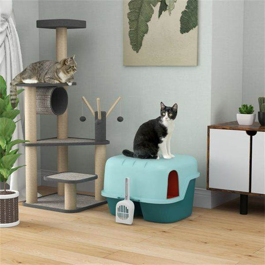 Purrfect Pet Kingdom Cat Litter Box with Privacy Lid as picture Purrfect Pet Kingdom