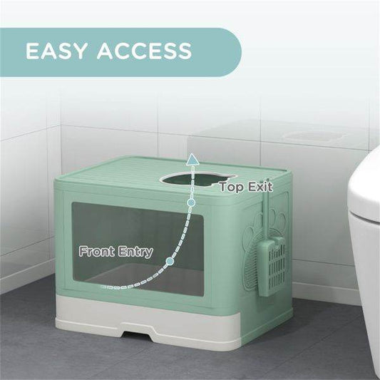 Purrfect Pet Kingdom Cat Litter Box with Storage Compartment as picture Purrfect Pet Kingdom