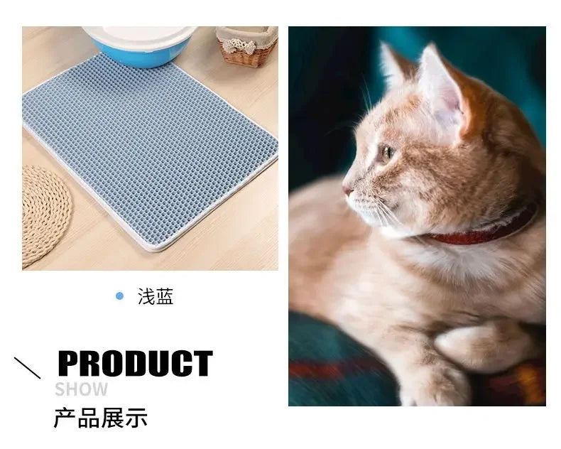 Tail Chasers Cat Litter Mat designed as a cat litter pad for odor control with a textured surface