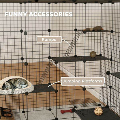 Purrfect Pet Kingdom Cat Play Tunnel and Cage Purrfect Pet Kingdom