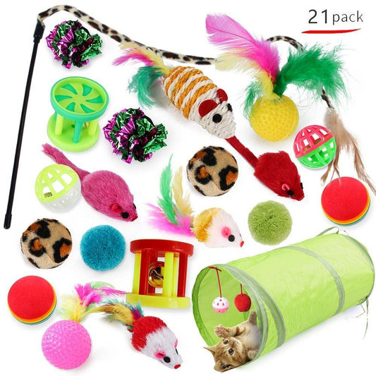 Purrfect Pet Kingdom Cat Toy Set with Tunnel & 21 Toys Purrfect Pet Kingdom