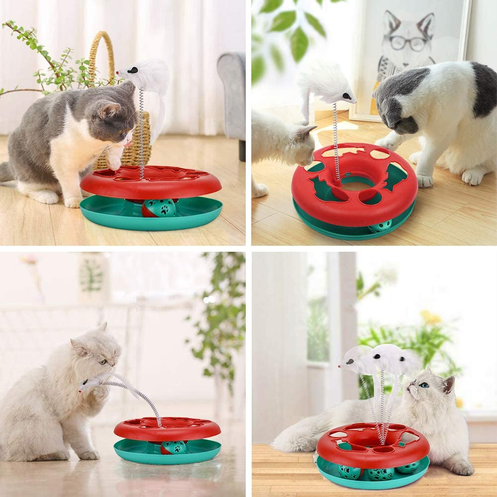 Interactive cat toys with mouse teaser designed to engage and entertain playful cats
