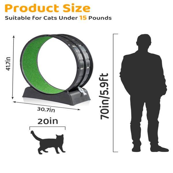 Purrfect Pet Kingdom Cat Treadmill Wheel for Active Cats Purrfect Pet Kingdom