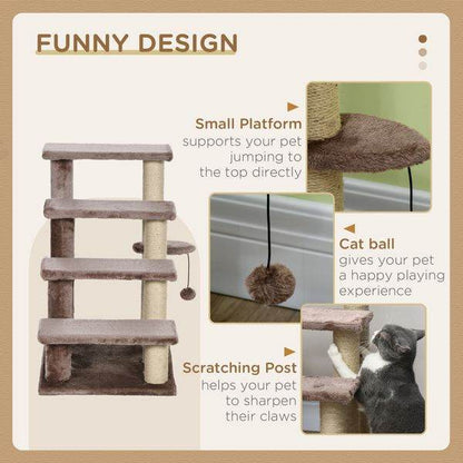 Purrfect Pet Kingdom Cat Tree for Indoor Cats - Plush Steps Purrfect Pet Kingdom