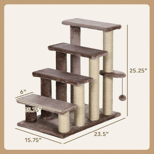 Purrfect Pet Kingdom Cat Tree for Indoor Cats - Plush Steps Purrfect Pet Kingdom