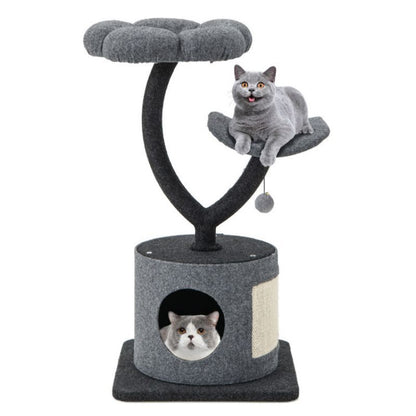 Purrfect Pet Kingdom Cat Tree with Curved Metal Supporting Frame Purrfect Pet Kingdom