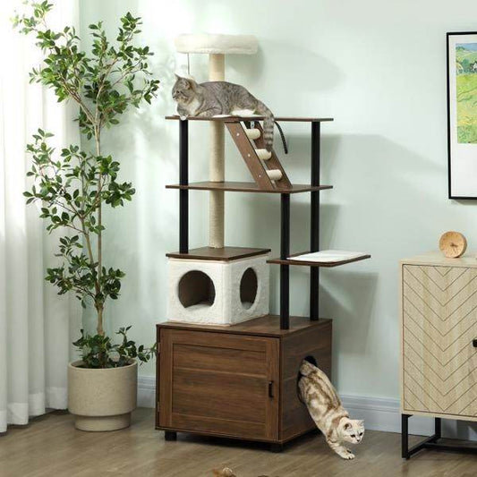 Purrfect Pet Kingdom Cat Tree with Condo & Shelves as picture Purrfect Pet Kingdom